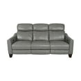 thumbnail image 2 of Milos 83" Zero Gravity Power Reclining Sofa in Light Gray Leather, 2 of 19