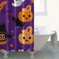 thumbnail image 4 of Halloween Pumpkin Ghost Pattern Shower Curtain 36"x72" ,Bathroom Decorative Shower Curtains Set with 12 Hooks,Modern Waterproof Washable Shower Curtain, 4 of 6