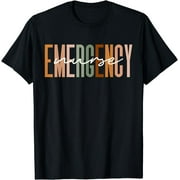 Emergency Nurse Letters Print ER Nurse Nursing School Outfit T-Shirt