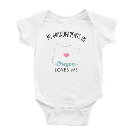 

My Grandparents In Oregon Loves Me Baby Bodysuits Unisex 0-3 Months