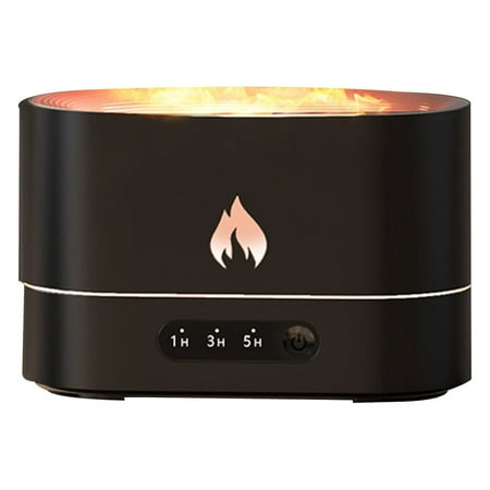 

USB Essential Oil Diffuser Cool Mist Humidifier With Flame Lamp 3 Modes For Home Office