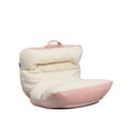 thumbnail image 2 of Big Joe Roma Kid's Bean Bag Chair, Oat Sherpa and Desert Rose, Vegan Suede, 2 feet, 2 of 6