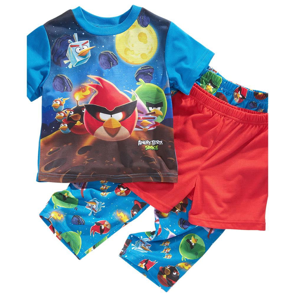 Angry Birds Little Boys Character Printed 2 Pc Pajama 6 Royal Blue 