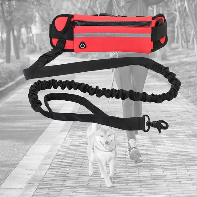 Cuer de para perros Poliéster Fuerte para de arrojar con riñonera portátil Correa para perros Correa reflectante ligera para - rojo Colco Tracción cuerda correa