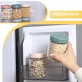 thumbnail image 2 of Novelinks 6 Pack 16oz Glass Jars with Colorful Plastic Lids, Airtight Clear Food Storage Containers for Pantry, Spices, Stackable & Reusable Canisters, 2 of 7