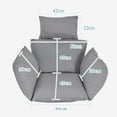 thumbnail image 5 of TOPCHANCES Patio Chair Cushion, Cushions for Hanging Egg Chair, Washable Swing Chair Cushion, Garden Hanging Egg Chair Seat Pad (Does Not Include A Chair), Grey, 5 of 7