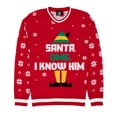 thumbnail image 1 of Elf Mens Red Christmas Jumper, 1 of 7