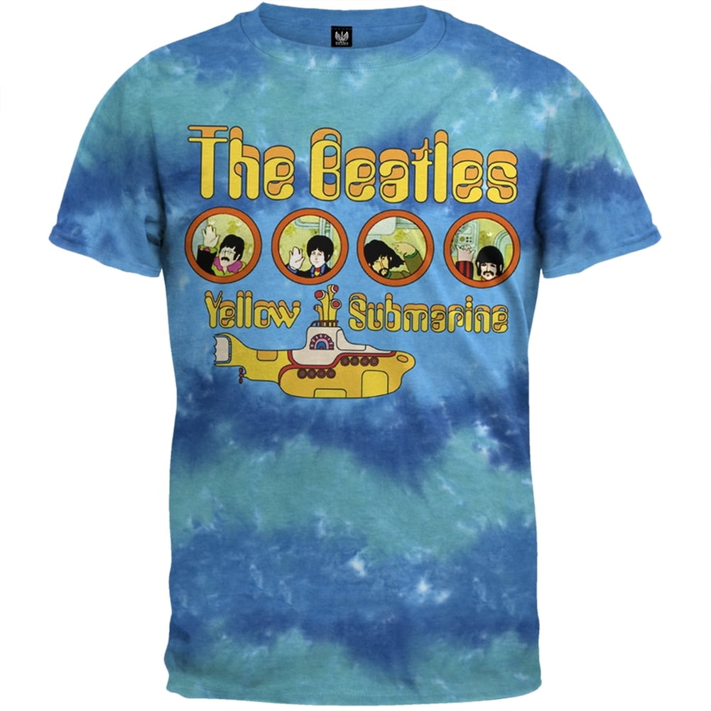 The Beatles Yellow Submarine Mens Sizes S-M-L-XL-1X-3X Licensed Tie-Dye Shirt