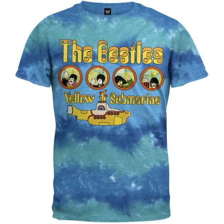 Beatles - Yellow Sub Blue Tie Dye T-Shirt