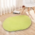 thumbnail image 4 of Denhf Fluffy Rug for Bedroom, Ultra Soft Washable Shaggy Oval Rug, Cozy Plush Area Rug for Home Living Room Kids Bedroom Nursery Dorm Decor, Cute Fuzzy Bedside Carpet, 23.6" x 15.8", Light Green, 4 of 5