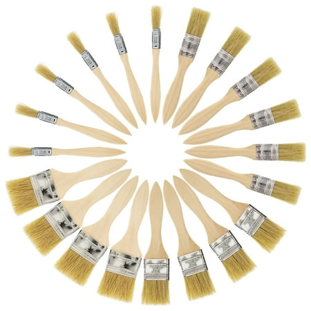 U.S. Art Supply 20 Pack of Assorted Size Paint and Chip Paint Brushes for Paint Stains Varnishes Glues and Gesso