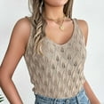 thumbnail image 7 of cfhntfmh Women's Crochet Knit Tank Tops Casual Scoop Neck Sleeveless Sweater Shirts Baggy Cutout Tops, 7 of 7