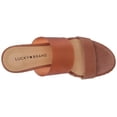 thumbnail image 3 of Lucky Brand Brindia Latte Sumac Strappy Slip On Platform Wedge Fashion Sandals (Latte Sumac, 11), 3 of 5