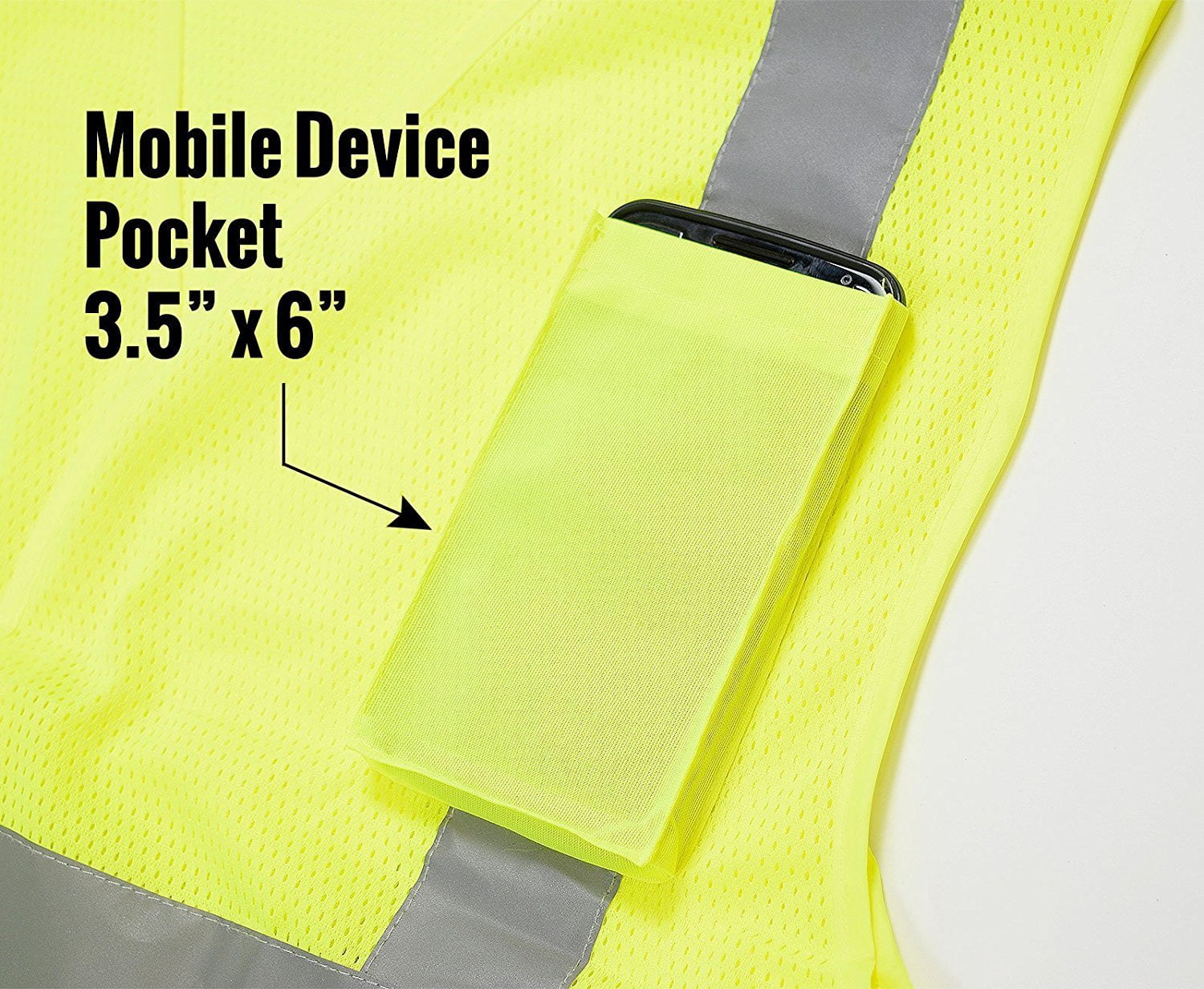 RK Safety High Visibility Safety Vest with Reflective Strips and Pockets - ANSI Class 2 - Neon Yellow / 3XL