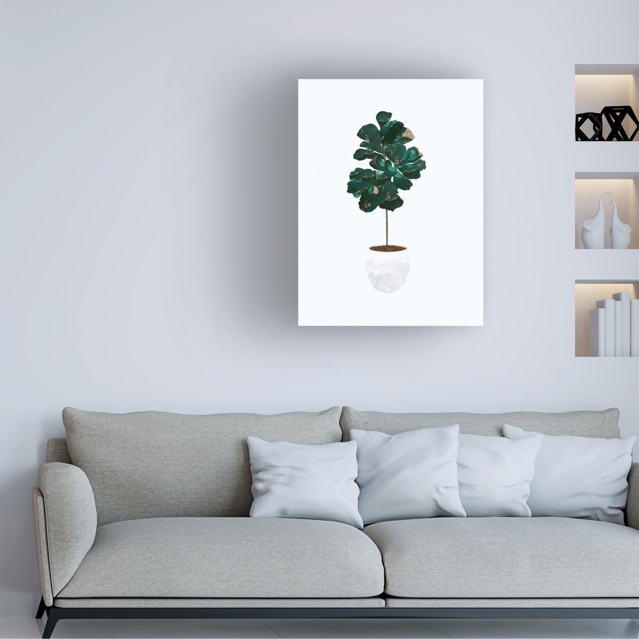Trademark Fine Art Sarah Manovski Fiddle leaf fig Canvas Wall Art