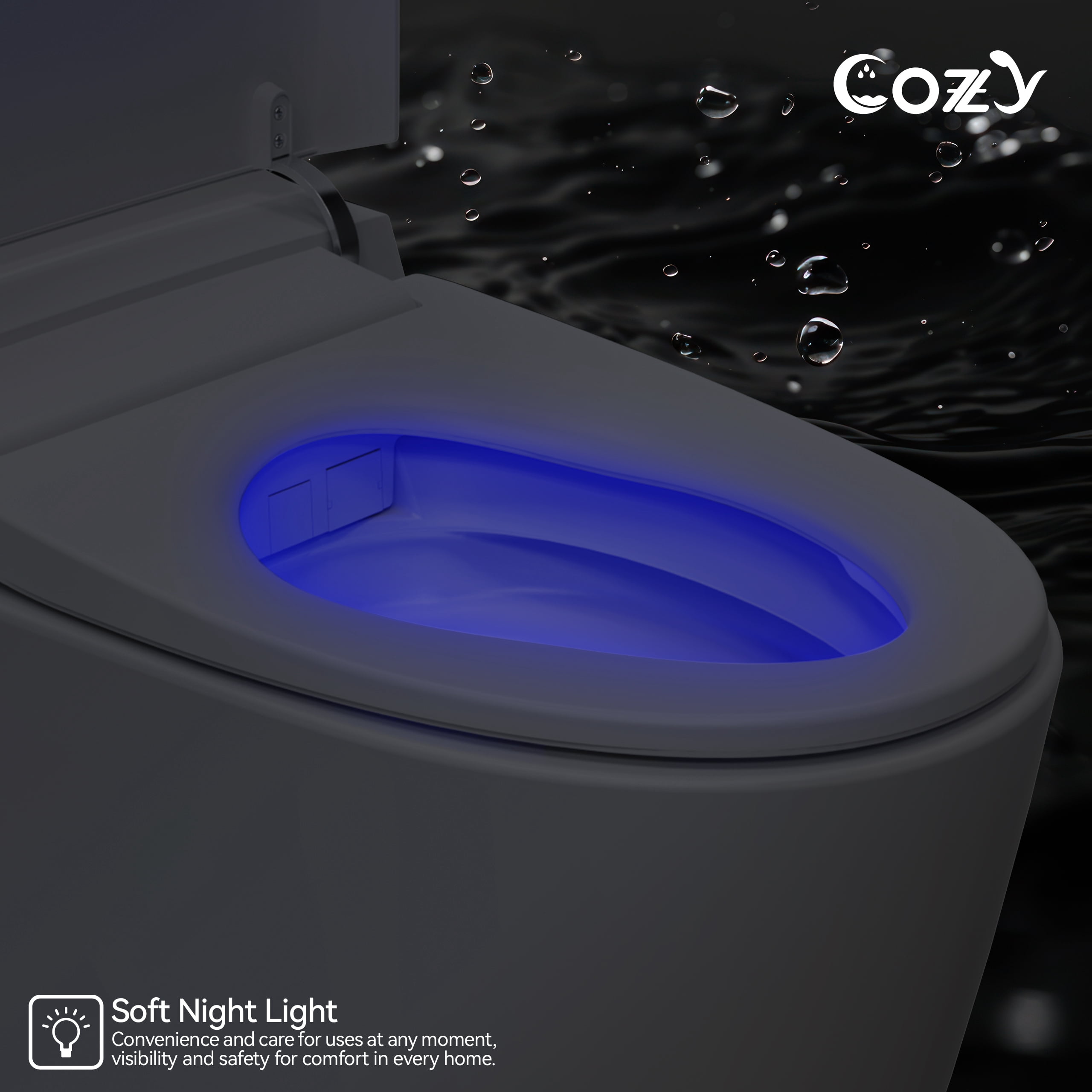 Smart Toilet with Auto Open & Flush, Heated Seat, Bidet Wash, Warm Dryer, Instant Heating, Remote Control, Self-Cleaning Nozzle, IPX4 Waterproof  STWH08