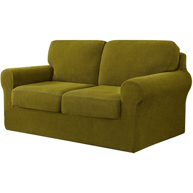 CHUN YI Stretch Checks Spandex Sofa Cover Separate Backrests Cushions Cover Slipcover