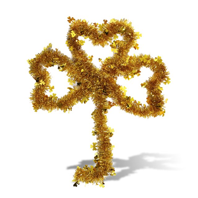 Wosthever Guirnalda de oropel de 8 Uds., de trébol, decoraciones de lámina metálica, colgante de techo para Navidad, bodas, en exteriores e Kits de decoración para fiestas Dorado 2m Wosthever HA012699-04