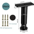 thumbnail image 2 of BEMS-Patas de cama ajustables, muebles de metal, 2 piezas (negro, 15-25 cm), 2 of 5
