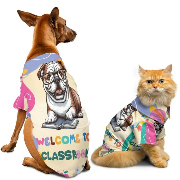 Welcome to Bulldog Classroom Teacher Dog Mom Hawaiian Summer Shirt for Small Medium Large Dog Cat Dog Lover Gifts Idea - 02015