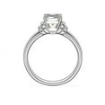 thumbnail image 2 of 0.65 Ct VS1 Emerald Shape Real Diamond Stunning Solitaire Ring for Anniversary Solid 14K White Gold Size 7, 2 of 6