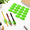 Green-20, variant on 20 Pack Black Silicone Adhesive Desk Pencil Holders, 4.61 x 4.06 x 1.61 in