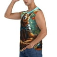 thumbnail image 3 of Pofeuu Maple Meditating Bear Print Men's Muscle T-Shirt, Sleeveless, Muscle Tank, Classic Muscle Tee Top For Men Casual Sleeveless Muscle T-Shirt Trendy Clothes-X-Large, 3 of 7