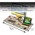 thumbnail image 3 of Gaming Mouse Pad Red Work Desk Mat, Large Mouse Pads Computer Deskmat, The Desk Mat Non-Slip Rubber Base Waterproof with Stitched Edges, 35.4" X 15.7" for Work/Game/Office/Home Poppies Flower, 3 of 6