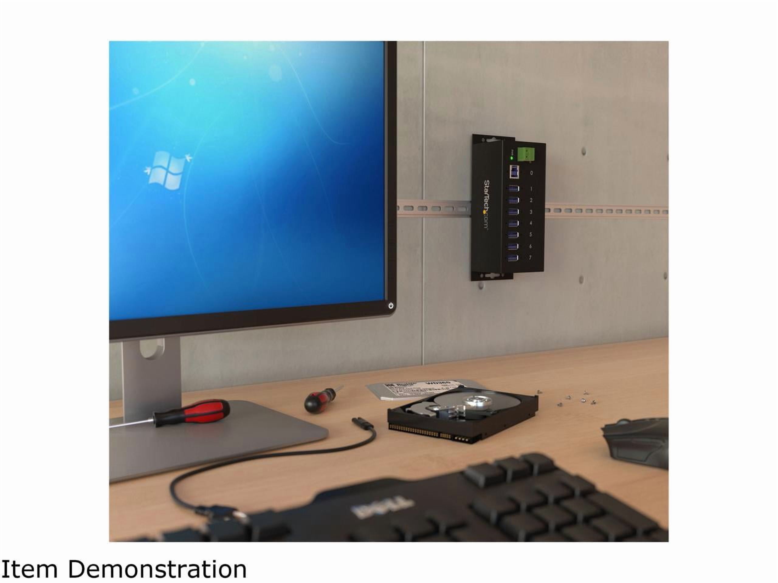 RUGGED METAL 7PORT USB 3.0 HUB DIN RAIL & SURFACE MOUNTABLE HUB