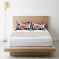 thumbnail image 6 of Yayeee Pillowcase Standard Size Set of 2 Satin Wrinkle Resistant Envelope Pillow Case, Vibrant Pink Floral Pattern, 6 of 8