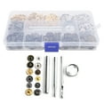 thumbnail image 1 of Oubit Leather Snap Buttons,120 Sets Leather Snap Leather Rivet Button Metal Press Studs Maximized Efficiency, 1 of 9