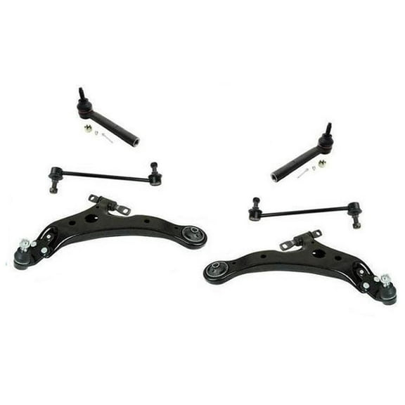 Lower Control Arms Tie Rods Links for Lexus RX330 04-06 w Coil Spring Suspension