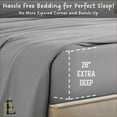 thumbnail image 4 of PRATYUX Cal-King 3-PC (1 Fitted + 2 Pillowcases) Set 600-TC Egyptian, 28" Deep - Light Grey, 4 of 7