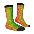thumbnail image 4 of Yiaed Glitter Rainbow Print Great elasticity Crew Socks Sports socks for Men and Women, 4 of 5