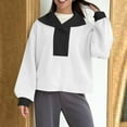 thumbnail image 5 of Yangnuo Womens Fashion Loose Sweatshirts Women's Loose Color-blocked Long-sleeved Turtleneck Pullover Sweater Top, 5 of 5