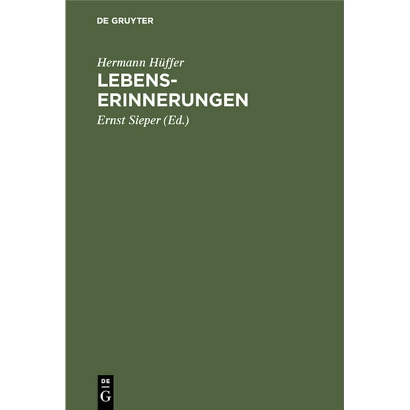 Lebenserinnerungen, (Hardcover)