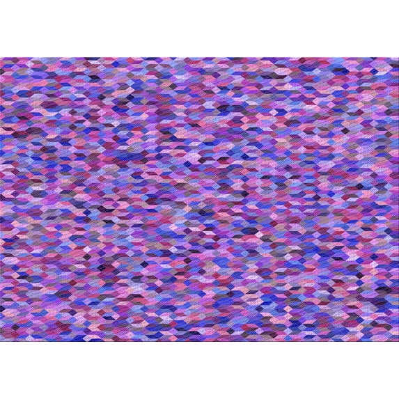 Ahgly Company Machine Washable Indoor Rectangle Transitional Purple Area Rugs, 5' x 8'