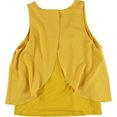 thumbnail image 2 of bar III Camiseta sin mangas tejida para mujer, amarillo, extragrande, 2 of 2