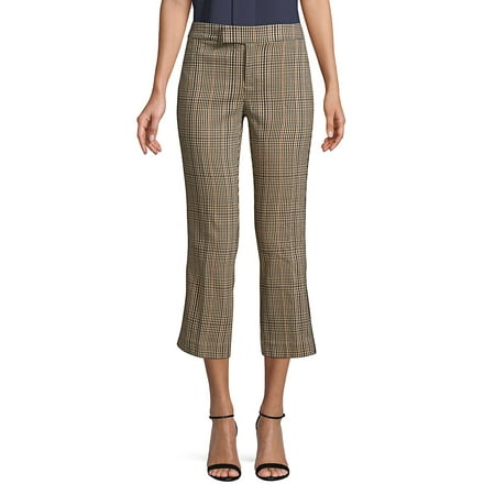 - Plaid Side Stripe Cropped Pants