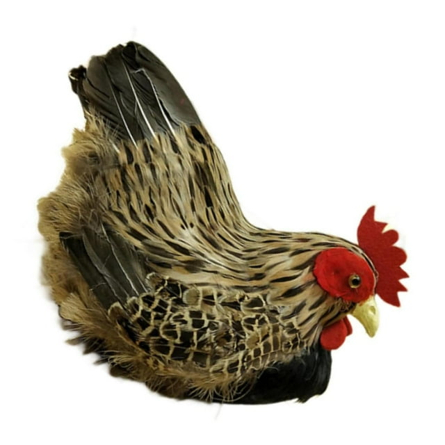 Yingyy Statue de Jardin Réaliste d'Animaux de Ferme Artificiels Poulet simulation Finition Soignée et Détails Modèle de simulation de Poulet