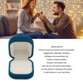 thumbnail image 4 of Velvet Jewelry Present Box Case Soft Luxurious Fashionable Storage Case for Proposal Blue Fit Necklaces Bracelets Pendants Rings Romantic Ambient Beautiful Accompaniment to Jewelry, 4 of 7