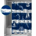 thumbnail image 4 of Nautical Boat Shower Curtain, 60" x 72", Ocean Coastal Coral Navy Gradient Striped Waterproof Bathroom Curtain Washable Shower Curtain Set with 12 Hooks, 4 of 6