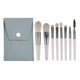 thumbnail image 4 of Seitruly Paquete de 8 brochas de maquillaje con mango de plástico, bolsa de almacenamiento impermeable, kit de maquillaje para base de polvo, Pinceles de maquillaje y herramientas Azul claro Tipo 2, 4 of 6