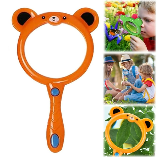HUASHENG Magnifying Glass For Kids Colorful Hand Toy Magnifying Glass Magnifier Glasses For Science Class Reading Outdoor Observation