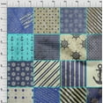 thumbnail image 4 of oneOone Cotton Poplin Aqua Blue Fabric Nautical Sewing Material Print Fabric By The Yard 56 Inch Wide, 4 of 6