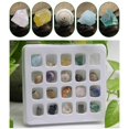 thumbnail image 2 of Ounissouiy 20 tipos de minerales de piedra de ágata de cristal Natural de tamaño Mini, fósiles, decoración cristalina para el hogar en forma Decoración del hogar, 2 of 6