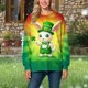 thumbnail image 5 of Xuyuer St Patricks Day Long Sleeve Shirt Women Lucky Shamrock Clover Love Graphic Shirts Irish Gifts Tee Tops, 5 of 5