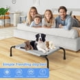 thumbnail image 3 of General Raised Dog Bed for Small Dogs, Waterproof Elevated Dog Cot, Outdoor Cooling Pet Bed, 36.5" x 22.5", Grey, 3 of 18