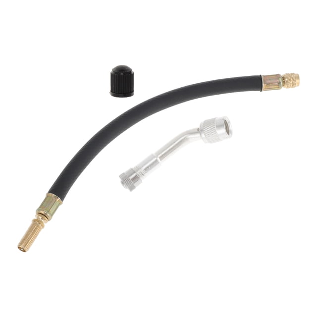 1 Set de extensión de válvula de llanta de cobre de 135 grados con tubo de válvula de llanta de plástico flexible de 250 mm para automóvil, motocicleta, RV, camión, bicicleta