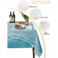 thumbnail image 2 of Blue Coastal Wave Table Cloth, Summer Modern Ocean Beach Waterproof Tablecloth for Square Tables, Reusable Washable Fabric Table Cover for Restaurant Kitchen Dining Tables 60"x60", 2 of 6